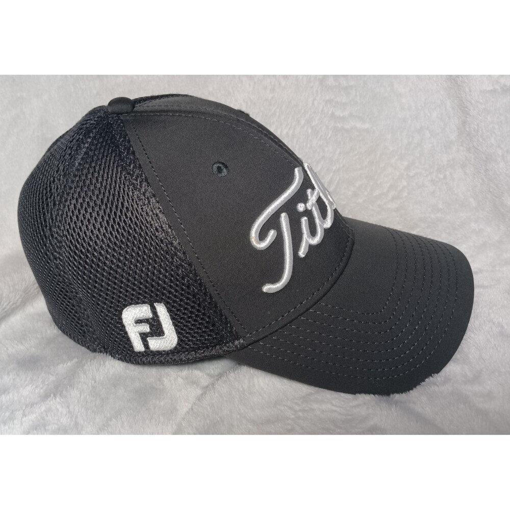 Titleist Footjoy FJ Pro V1 Grey White Embroidered Golf Hat Size Small/ Medium